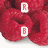 Raspberry background with red text forming 'RASPBERRY' through sequential letter additions.