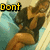 A pixelated image of a person lying on a bed with text overlays reading 'Dont', 'FALL', and '4 Me!' in yellow, blue, and red respectively.