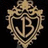 A pixelated golden emblem with a central anchor, flanked by ornate scrollwork and a crown-like top, set against a black background.