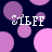 Dark blue background with overlapping pink and purple circles; white text 'SLEEP' appears in four locations, each preceded by a small chain-link symbol.