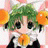 A pixelated anime-style character with green hair and large eyes on the left, next to a black background with white text "Anime IM" and stylized signature on the right.