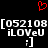 Red heart symbol above white text on black background with repeated elements and pixelated appearance.