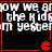 Four identical display white pixelated text on black backgrounds with red borders and small red symbols below each