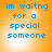 Four identical orange display blue pixelated text reading 'im waitng for a special someone' with bright light effects