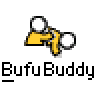Animated contact sheet showing two frames of a yellow stick figure icon with white circular head and body parts, displaying motion between left and right poses against gray background.