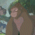A 50x50 pixel animated contact sheet showing two frames of a Tarzan-themed buddy icon with a monkey and green text logo on dark background.