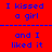 A static digital image with red background and blue text displaying song lyrics, featuring repeated phrases "I kissed a girl" and "and I liked it" in pixelated font.