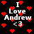 Black background with red pixel hearts and white text reading "I Love Andrew <3" in two vertical , each containing the full phrase twice