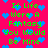 Pixelated text and blue hearts on a bright pink background, with green lettering repeating 'If Life Were A Fantasy You Would Be Mine' in multiple