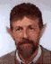 A man with brown hair and a beard appears in four variations: mustache styles change from full to handlebar, hair changes from short to spiky, and facial expressions shift slightly.