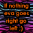 Pixelated orange text on black background with purple and blue striped pattern, reading 'If nothing eva goes right go left :)' in four lines.