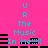 Pixelated cyan text on bright pink background reads 'UR The Music In Me!!!!!' with black horizontal bars above and below the text, repeated in two identical vertical sections.