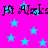 A static image with a bright pink background and scattered light blue stars, featuring repeated black text reading "jst Alask" in a stylized font.