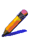 Animated sequence of a pencil drawing smiley faces on colored backgrounds, transitioning from simple lines to full circular icons.