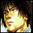 Pixelated anime-style character face with yellow lighting on left side, next to stylized text "Anime IM" and "com" on black background in a 2-frame contact sheet layout.