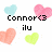 Pixelated image with four pastel hearts and two lines of black text on a white background.