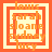 Four orange and white square arranged in a , each containing stacked text names with varying border thicknesses