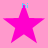 Four identical pink star icons arranged in a on a light pink background, each with blue 'hi' text above the top point