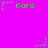 Green 'Koro' text and star symbols animate on a bright pink background with pixelated motion trails.