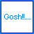 A six- of pixelated text and shapes in blue, pink, and white. The show sequential changes: 'Gosh!!....' appears first, followed by evolving text reading 'can't you see I love you??', with the word 'love' changing from solid blue to outlined pink