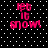 Pixelated pink text 'let it snow!' on black background with white dots, four identical static frames.
