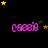 A black background with yellow and brown stars scattered , featuring four of pink text reading "( ͡° ͜ʖ ͡°)" in a pixelated style