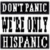 Static pixelated image with three horizontal bands of text: top band reads 'DON'T PANIC', middle band reads 'HE'LL BE OKAY', bottom band reads 'HIS PAIN IS'