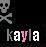 Pixelated static buddy icon featuring a skull and crossbones symbol above stylized text on a dark background.