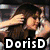 Six views of a woman with long dark hair in various poses and backgrounds, each overlaid with 'DorisD' text