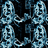 A static image with a repeating pattern of blue cartoonish figures on a dark background, featuring the words "COOL" and "CRAZY" in white text.