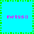Four identical pixelated text labels 'melissa' in pink on a cyan background with a green pixel border.