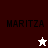 Four display 'MARITZA' text with a star icon changing color between dark red and white backgrounds
