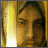 A pixelated close-up of a person's face with closed eyes, partially obscured by a bright vertical light streak on the left side.