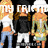 Animated sequence of pixelated figures with text overlays showing 'MY FRIEND AND THE COOL' in white block letters over black background.