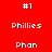 Red background with white text and blue bars; 'Phan' appears below '#1' and 'Phillies' in multiple positions across two