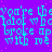 A static image with a purple background and cyan text repeating phrases like "you're the idiot" and "broke up with me" in multiple