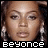 Two side-by-side pixelated frames of a woman's face with the name "Beyonce" in blocky text below, part of an animated AIM buddy icon contact sheet.