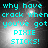 Cyan pixelated text on a dark background with a bright central glow, repeating 'why have crack when you've got PIXIE STICKS!' in four quadrants.