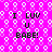 Bright pink background with white circular patterns and black text reading "I LUV U BABE!" in four identical quadrants.