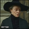 A four- shows a woman in dark clothing and hat with text overlays, followed by a man speaking to her