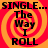 Four identical display 'SINGLE... The Way I ROLL' text over a red and orange spiral background with pixelated text