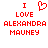 Red pixelated text and heart symbol on white background, with one version showing a heart icon above 'LOVE' and another showing 'I' above 'LOVE'.