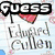 A four- of pixelated text and symbols with a yellow heart-shaped candy in the bottom-left