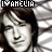 Pixelated grayscale image of a person with dark hair and closed eyes, overlaid by pixelated text reading 'IVANELIA' at the top left.
