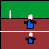 Animated contact sheet showing a running track with blue figures and white hurdles in various stages of motion across 25 sampled frames.