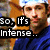 A pixelated image of a person in blue clothing with white headgear, overlaid with text blocks reading "So, It's Intense... This Thing I Have. For Ferry Boats... I mean.".
