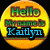 Yellow circular icon with green 'Hello' text, green 'My name is' text, and a name in colored text on a black background.