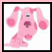A pixelated pink cartoon dog with large ears and a heart-shaped nose appears on the left side of a contact sheet, while the right side displays the text "PINK IS PIMP" in matching pink lettering against a white background.