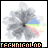 A static image of a gray flower-like shape with a rainbow-colored segment rotating clockwise across its center, set against a white background.