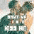 A pixelated image of two figures in a kiss pose with overlaid text, showing animation changes between frames.